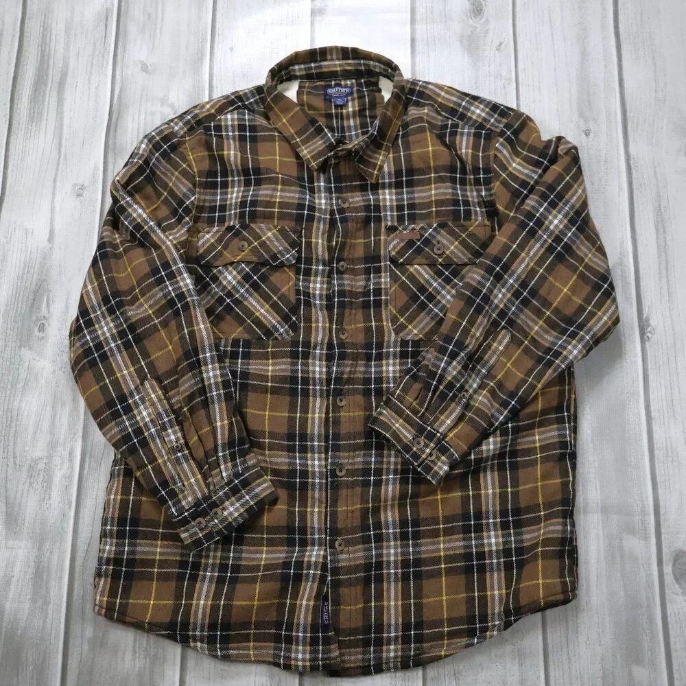 NEW Smith's Workwear Men's Sherpa Lined Flannel Shirt Jacket